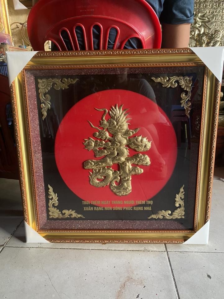 Chữ phúc lộc thọ tâm đức nhẫn,khung vàng 57cm-duoc-ban-tai-Làng Nghề Gò Đúc Đồng Đại Bái