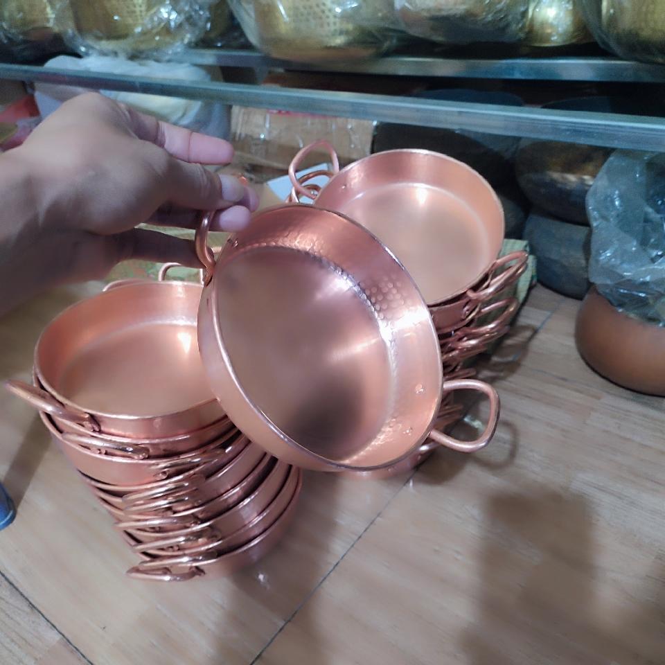 Chảo đồng gò thủ công 17x4cmx400gr-duoc-ban-tai-Làng Nghề Gò Đúc Đồng Đại Bái