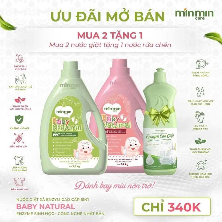 Nước giặt xã enzym BABY NATURAL-duoc-ban-tai-Bách Hoá Cơ Đốc