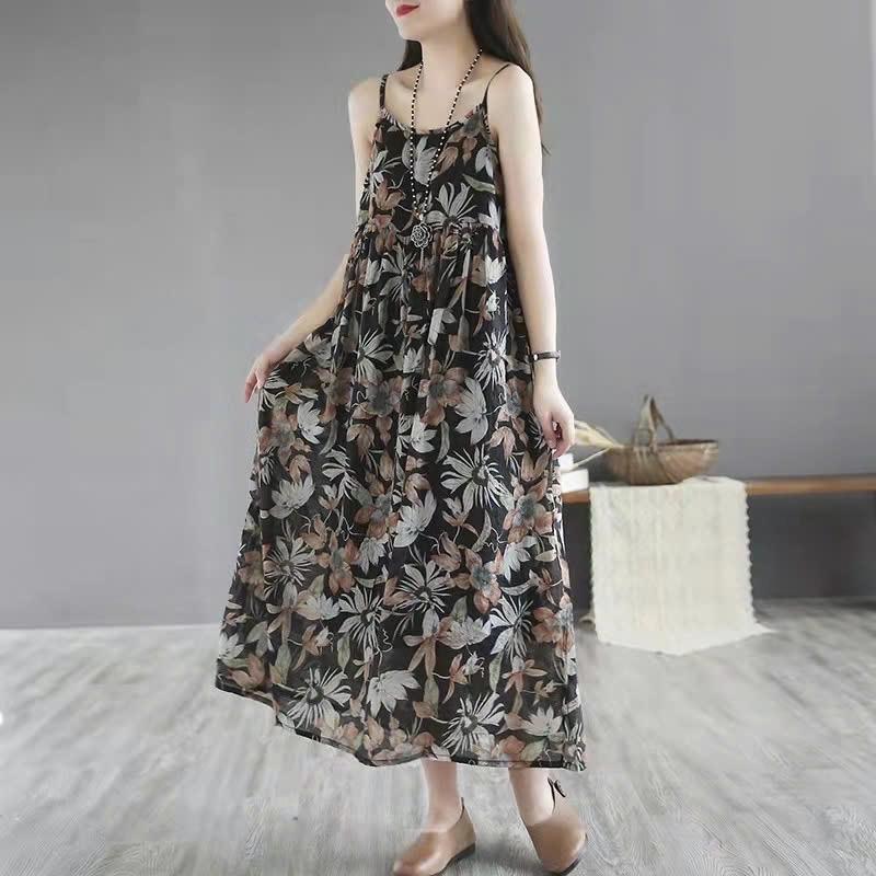 VÁY 2 DÂY HOA ĐI BIỂN 2703MK03-duoc-ban-tai-Alice Quỳnh