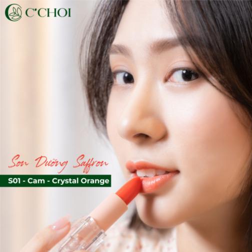 Son dưỡng môi Saffron Color C’Choi Môi khô, dễ bong tróc Môi sau phun xămMôi thâmMôi có nhiều nếp nhăn, rãnh trên môi, không căng mọng.,-duoc-ban-tai-Alice Quỳnh