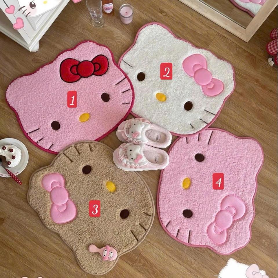 THẢM CHÂN HELLO KITTY  0204MK48 ‼ ‼ ‼  THẢM CHÂN HELLO KITTY    Thảm chân vừa sạch vừa xinh cả phòng ạ 🧡-duoc-ban-tai-Alice Quỳnh