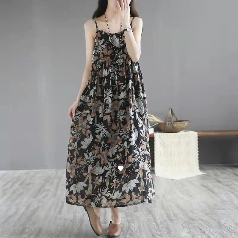VÁY 2 DÂY HOA ĐI BIỂN 2703MK03-duoc-ban-tai-Alice Quỳnh