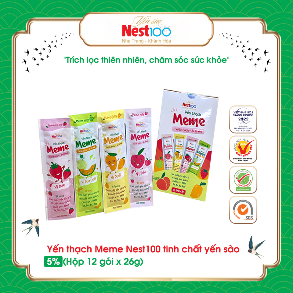 Yến thạch Meme Tăng cường sức đề kháng: Bổ sung các dưỡng chất quý, giúp nâng cao hệ miễn dịch, hỗ trợ phòng ngừa bệnh tật. Tăng cường năng lượng: Giúp nâng cao sức khỏe tổng thể, cải thiện sức bền và sự dẻo dai của cơ thể.Chất xơ hòa tan (2%):  Hỗ t-duoc-ban-tai-Alice Quỳnh