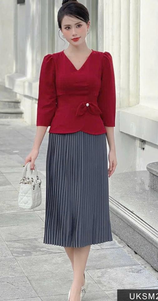 Chân váy dập ly - bản ly nhỏ-duoc-ban-tai-JESSICA - SHOP