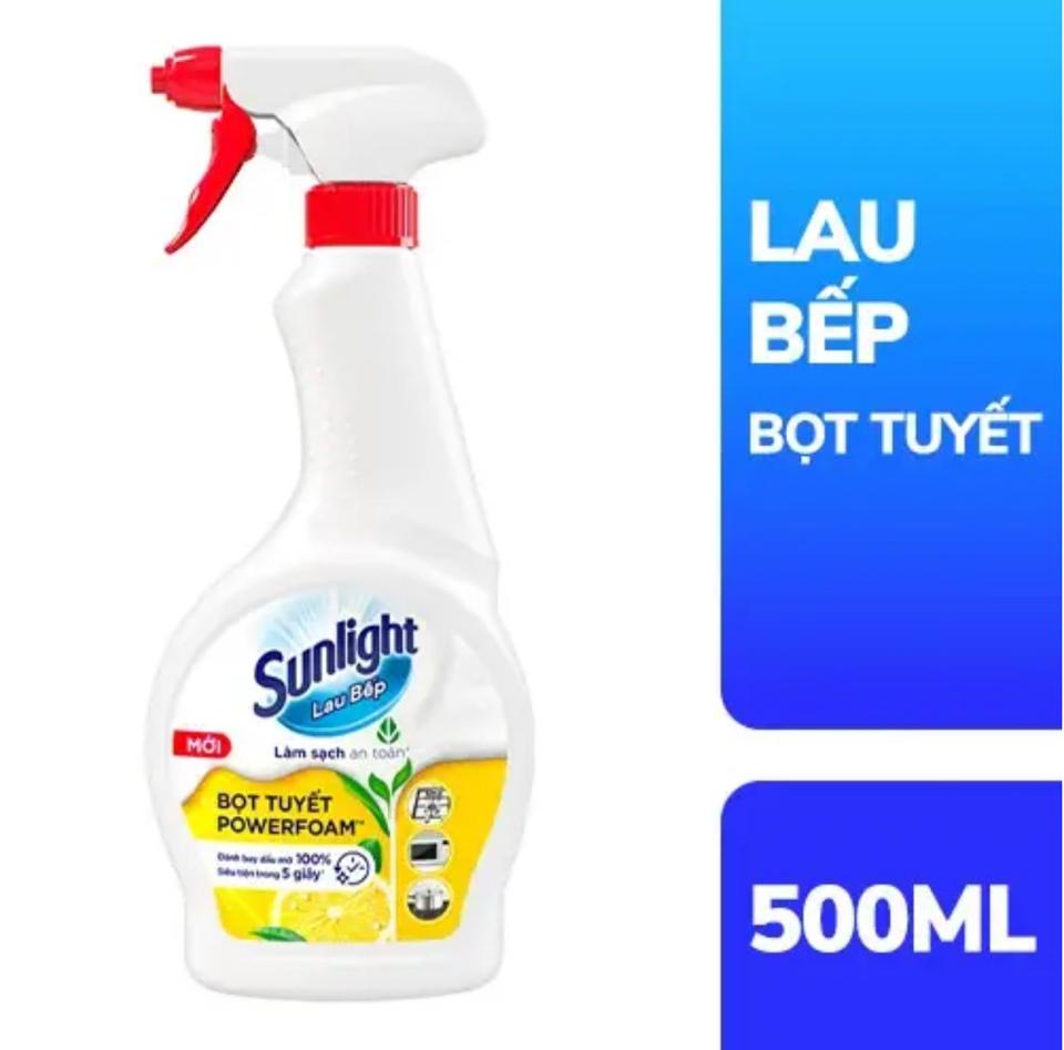 Nước Lau Bếp Sunlight Bọt Tuyêt Powerfoam Chai 500ml-duoc-ban-tai-VHMart