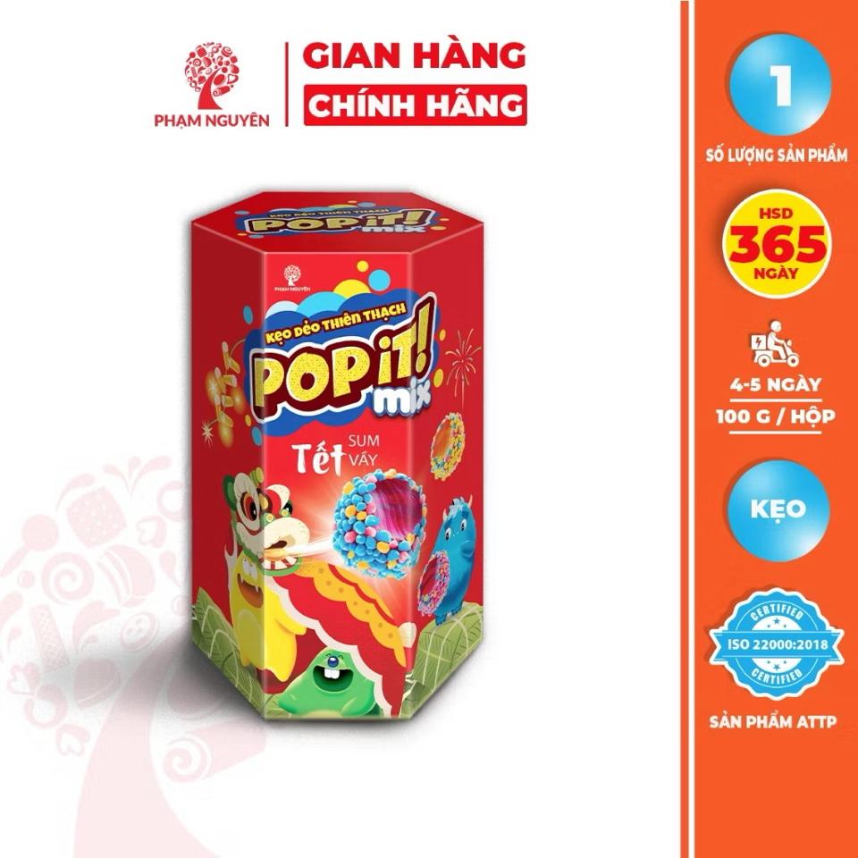 Kẹo Dẻo thiên thạch Mix vị Trái Cây Hỗn Hợp - POPIT 100g-duoc-ban-tai-VHMart