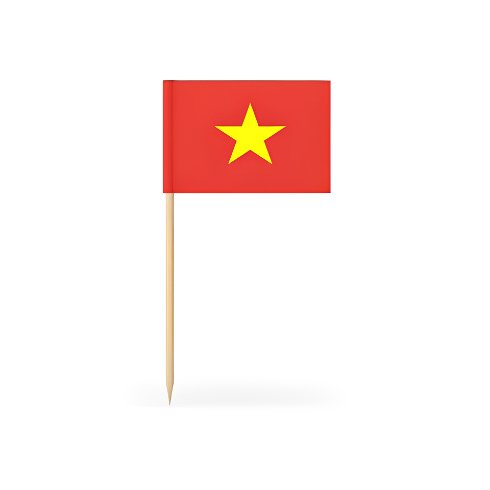 Cờ tăm cờ Việt Nam mini trang trí 2.5x3.5 cm-duoc-ban-tai-Lục Sắc