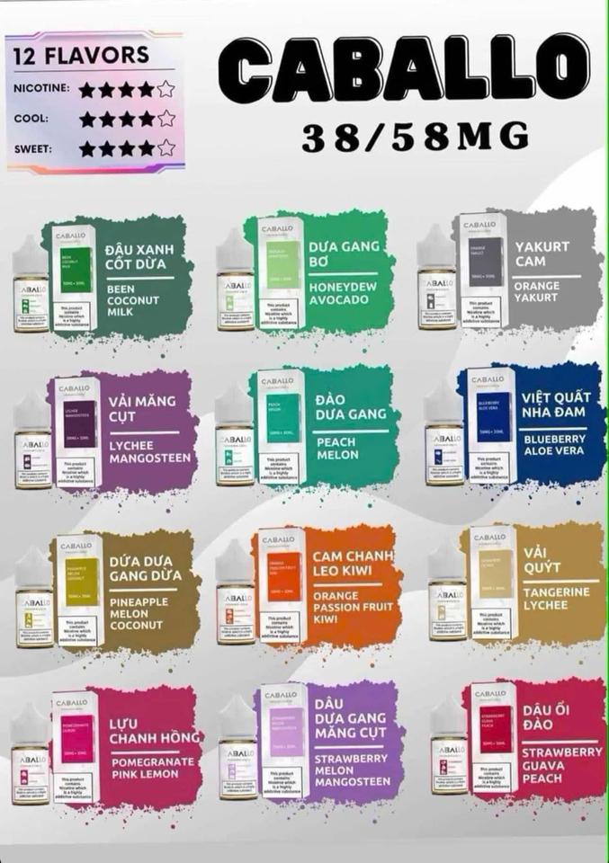 Nước ép Cabalo 58nic -duoc-ban-tai-X Vape House