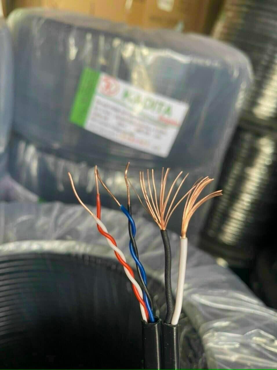 Cáp mạng/tín hiệu ngoài trời 4 tim KADITA + liền nguồn (cáp chuẩn ngoài trời, có dây gia cường)-duoc-ban-tai-CAMERA GIÁM SÁT - THIẾT BỊ TIN HỌC PMTek