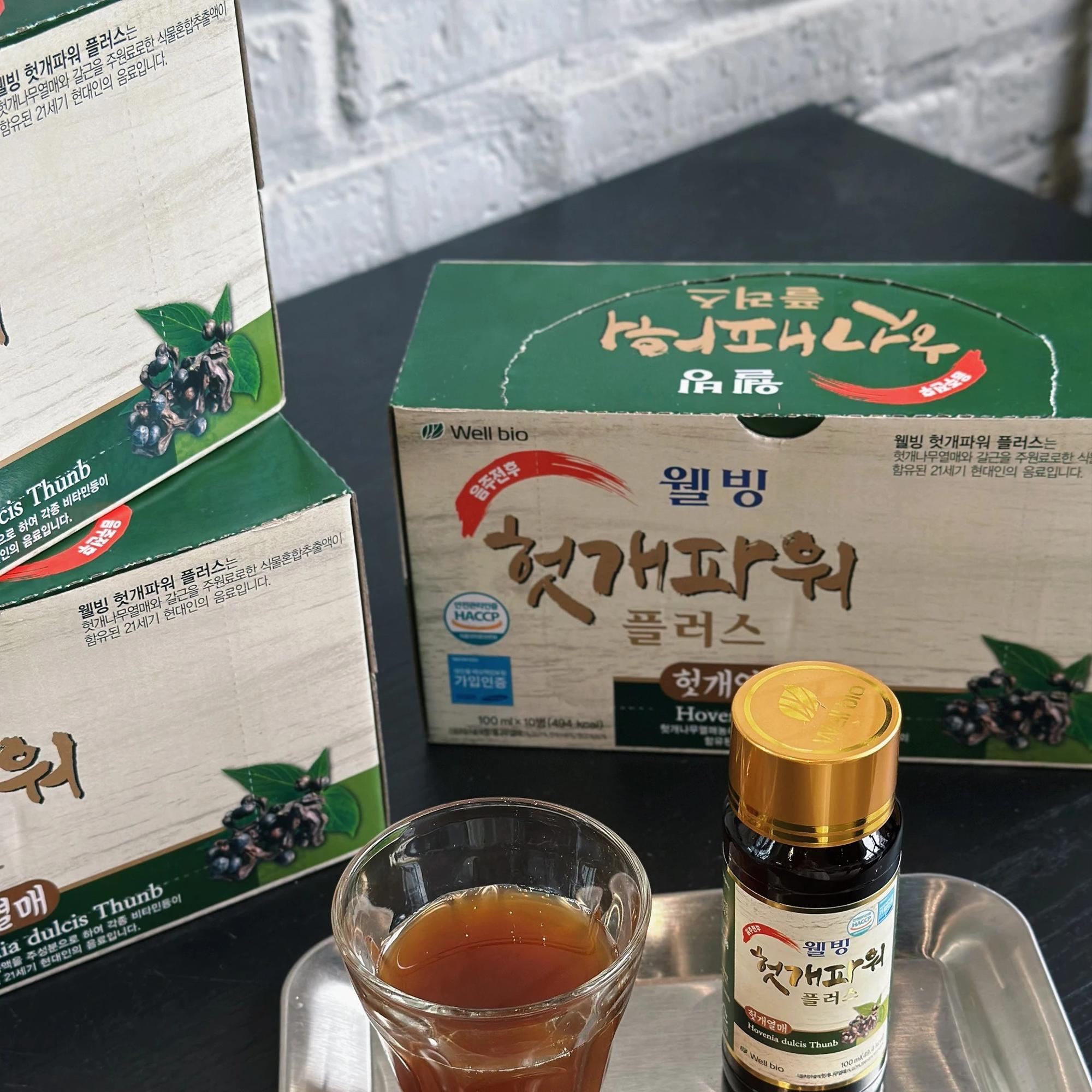NƯỚC GIẢI RƯỢU BỔ GAN WELLBIO HÀN QUỐC (100ml*10 chai)-duoc-ban-tai-Kangnam mart