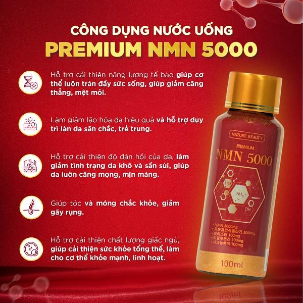 NMN 5000 Premium Nature Beauty (Hộp 10 chai * 100ml)-duoc-ban-tai-Kangnam mart
