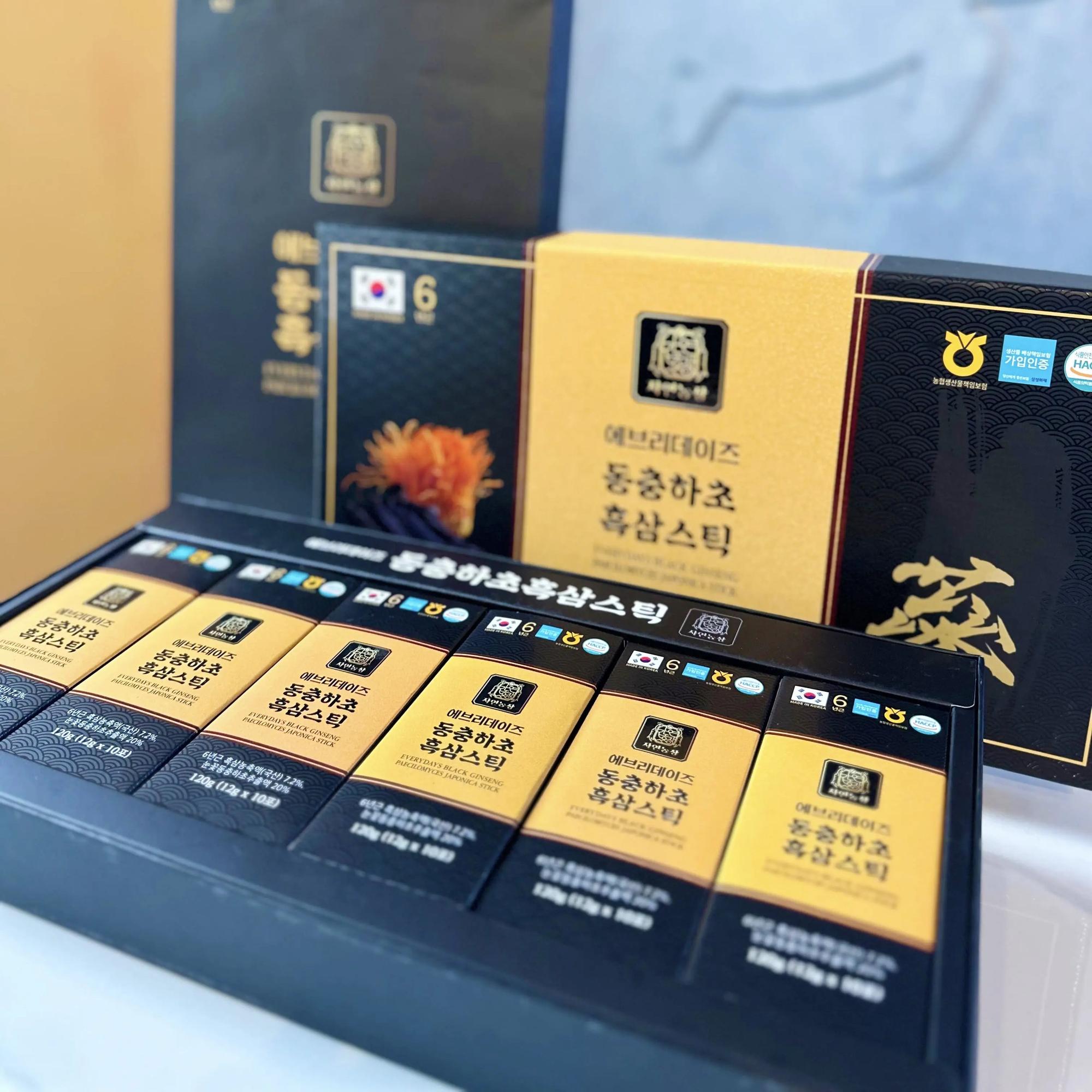 Nước Hắc Sâm Đông Trùng Hạ Thảo Nature Farm (60 gói*12g)-duoc-ban-tai-Kangnam mart