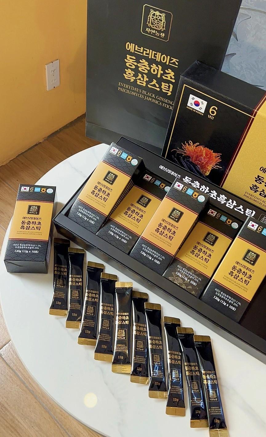 Nước Hắc Sâm Đông Trùng Hạ Thảo Nature Farm (60 gói*12g)-duoc-ban-tai-Kangnam mart