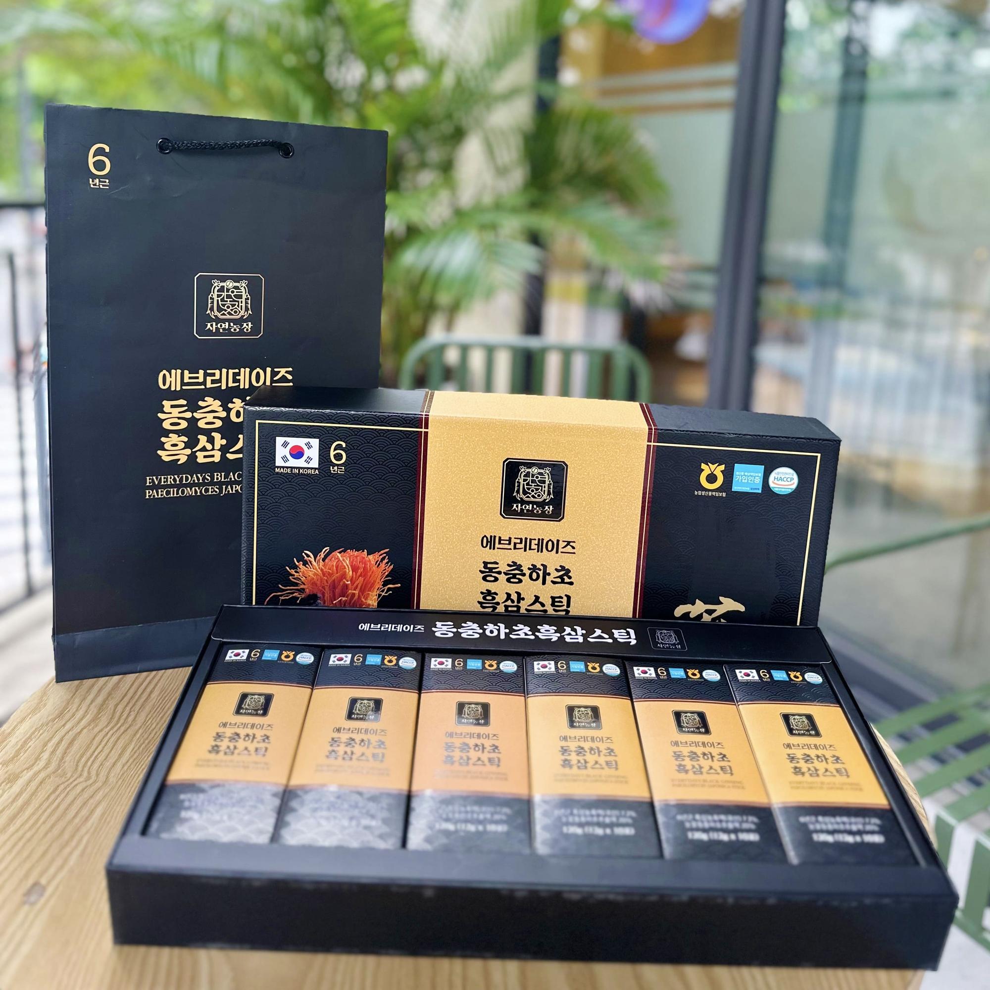 Nước Hắc Sâm Đông Trùng Hạ Thảo Nature Farm (60 gói*12g)-duoc-ban-tai-Kangnam mart
