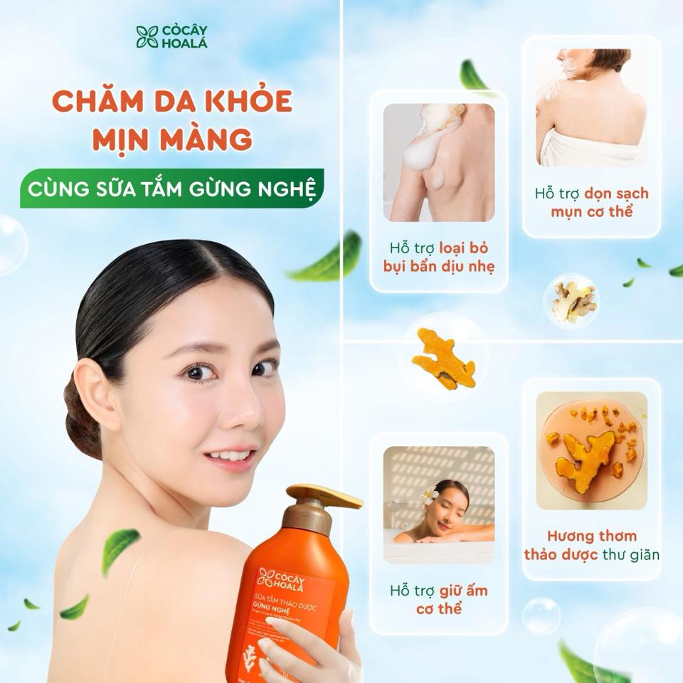 Sữa tắm Gừng Nghệ 500gr CCHL-duoc-ban-tai-Yến nhà Loan - Yến sào Sea Nest Khánh Hoà