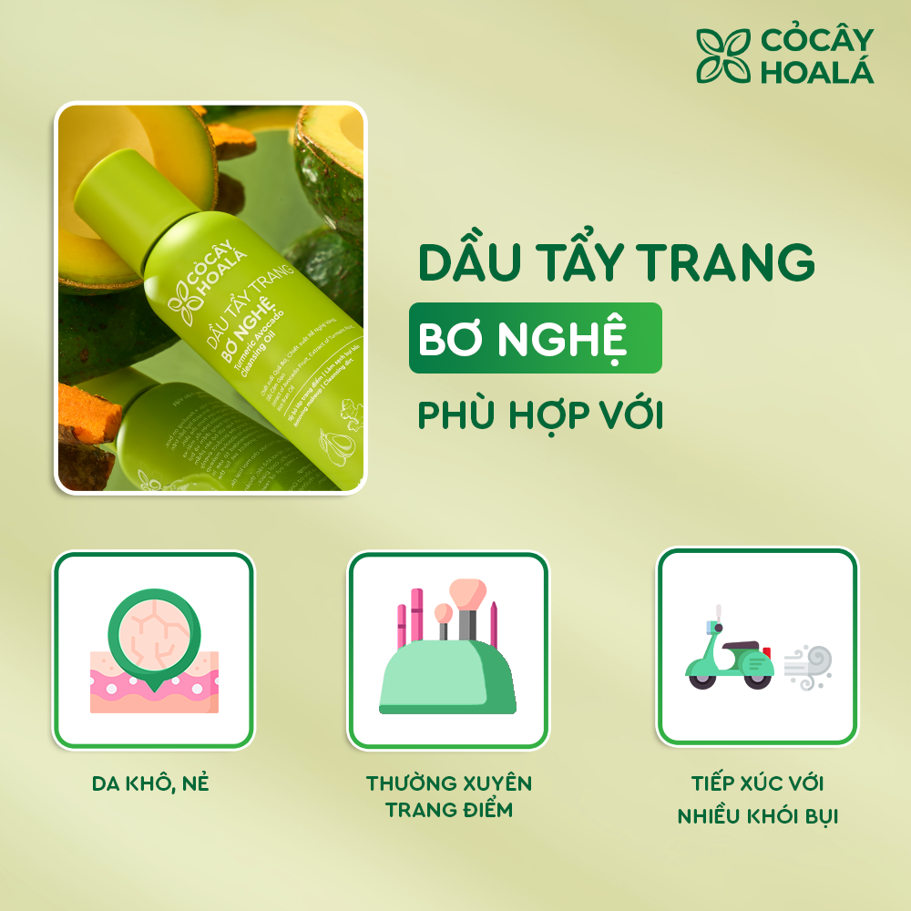Dầu Tẩy Trang Bơ Nghệ Cỏ Cây Hoa Lá 120ml-duoc-ban-tai-Yến nhà Loan - Yến sào Sea Nest Khánh Hoà
