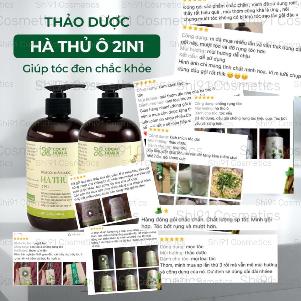 Dầu Gội Thảo Dược Hà Thủ Ô 2IN1 Cỏ Cây Hoa Lá 450G-duoc-ban-tai-Yến nhà Loan - Yến sào Sea Nest Khánh Hoà
