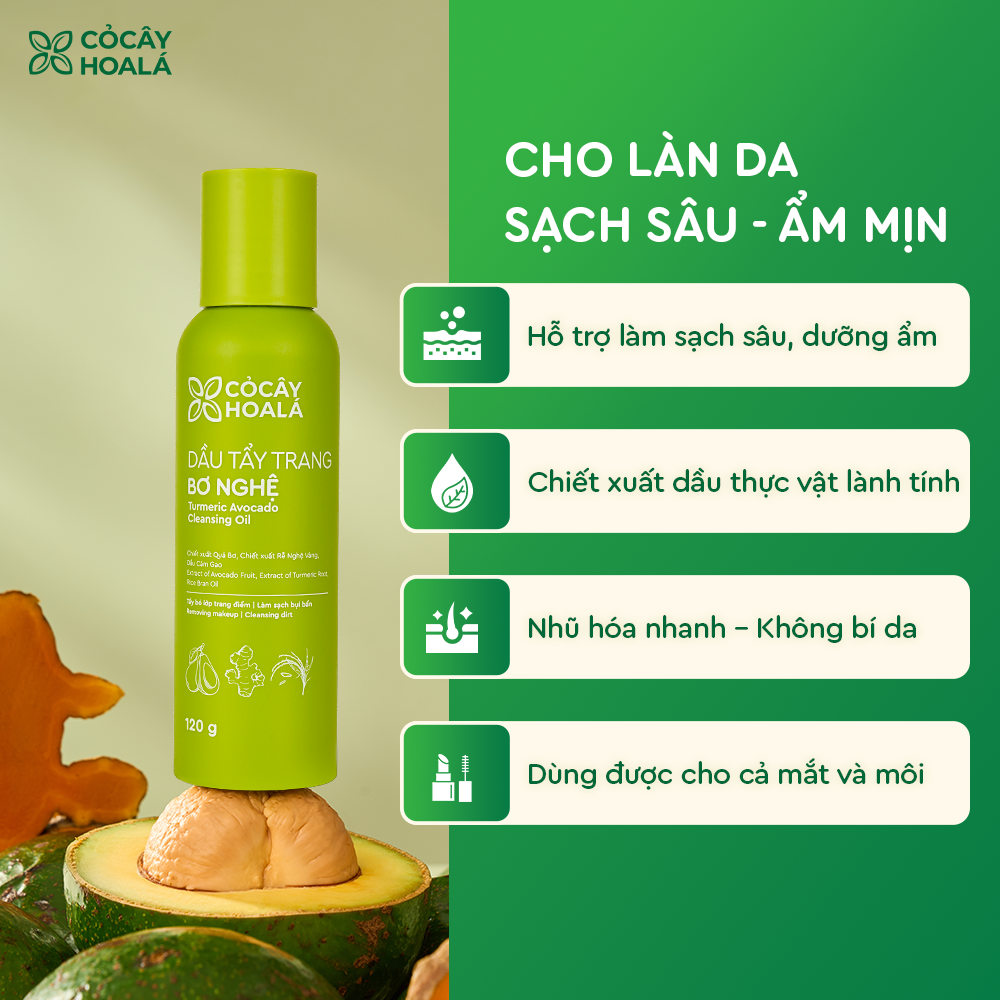 Dầu Tẩy Trang Bơ Nghệ Cỏ Cây Hoa Lá 120ml-duoc-ban-tai-Yến nhà Loan - Yến sào Sea Nest Khánh Hoà