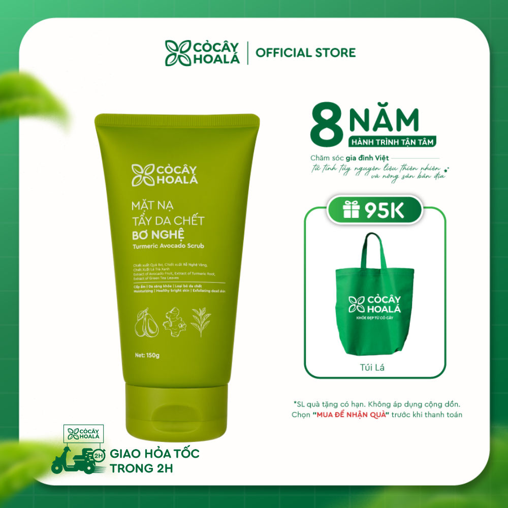 Mặt Nạ Tẩy Da Chết Bơ Nghệ Cỏ Cây Hoa Lá 150g Cấp Ẩm Sâu, Phục Hồi Da Sáng Mịn-duoc-ban-tai-Yến nhà Loan - Yến sào Sea Nest Khánh Hoà