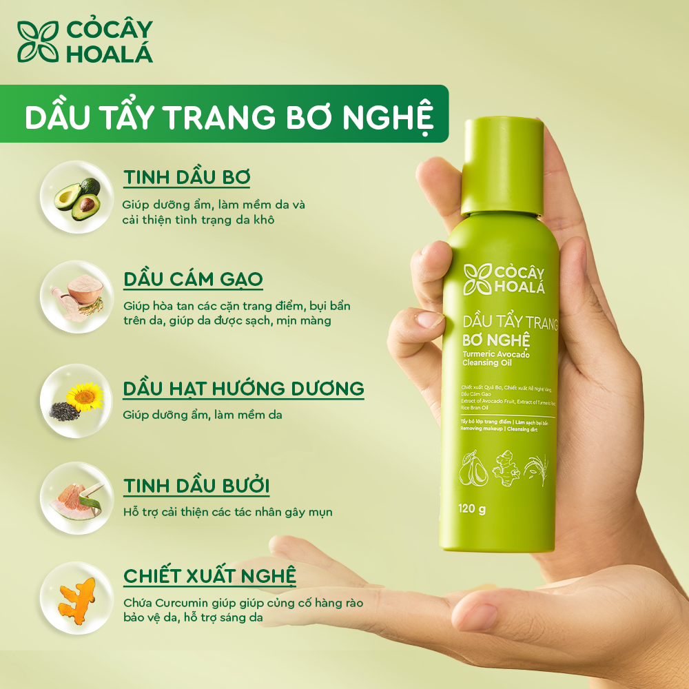 Dầu Tẩy Trang Bơ Nghệ Cỏ Cây Hoa Lá 120ml-duoc-ban-tai-Yến nhà Loan - Yến sào Sea Nest Khánh Hoà