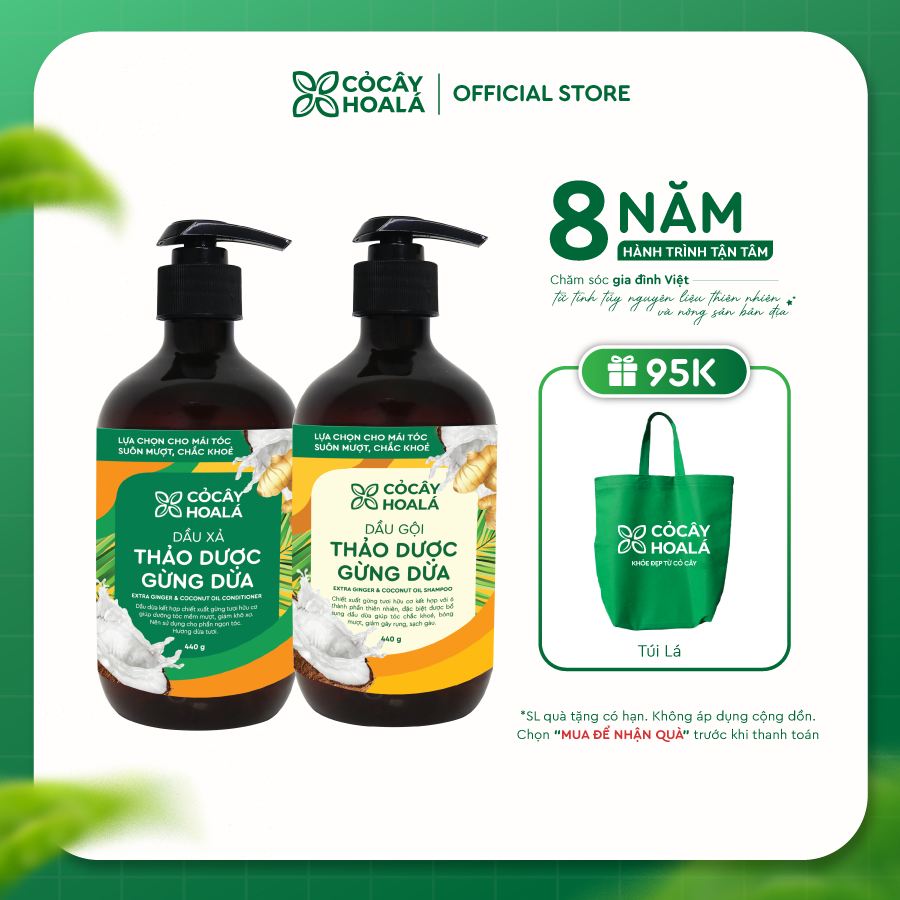 Dầu gội xả Gừng Dừa Cocayhoala-duoc-ban-tai-Yến nhà Loan - Yến sào Sea Nest Khánh Hoà