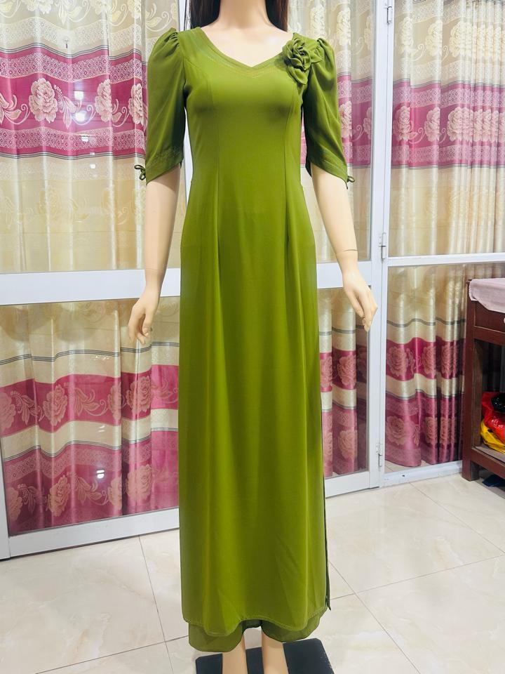 Áo dài cổ tim cao cấp đi tiệt 48-50macvau-duoc-ban-tai-Áo dài Mỹ Hòa