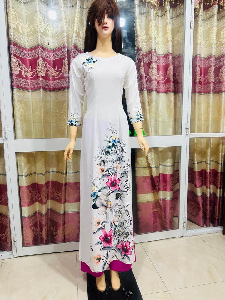 Áo dài cổ chẹt khoản 55k mặc vừa -duoc-ban-tai-Áo dài Mỹ Hòa