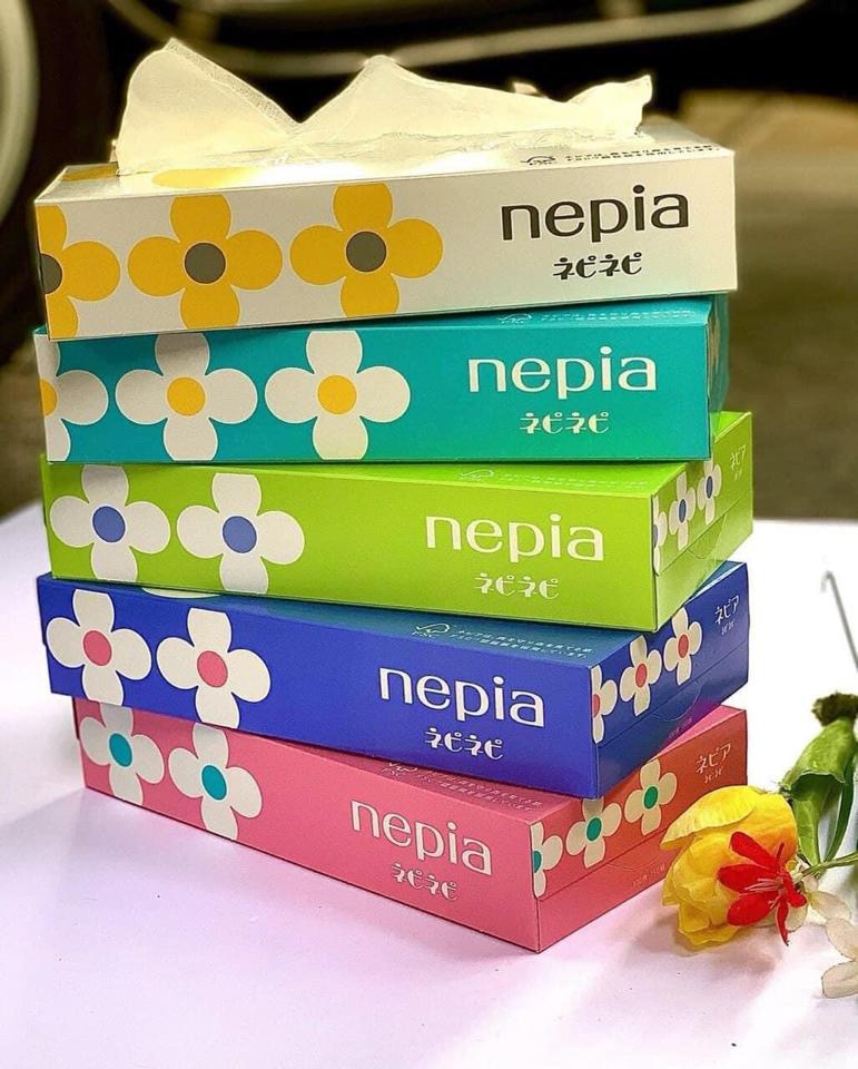 Lốc 5 hộp giấy ăn Nepia-duoc-ban-tai-Wasabi hàng Nhật chính hãng