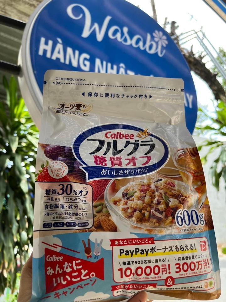 Ngũ cốc calbee trắng -duoc-ban-tai-Wasabi hàng Nhật chính hãng