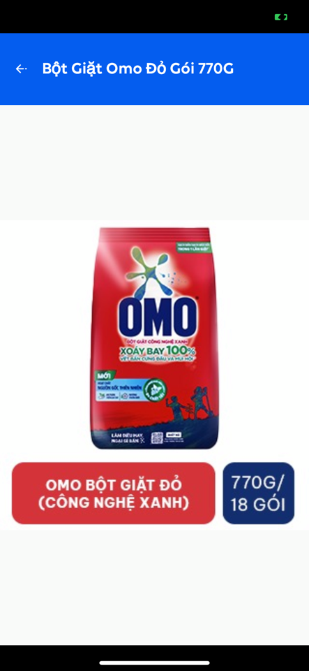 64762494-Omo bg đỏ 770g/18gói-duoc-ban-tai-Bé Chân 😘😘😘