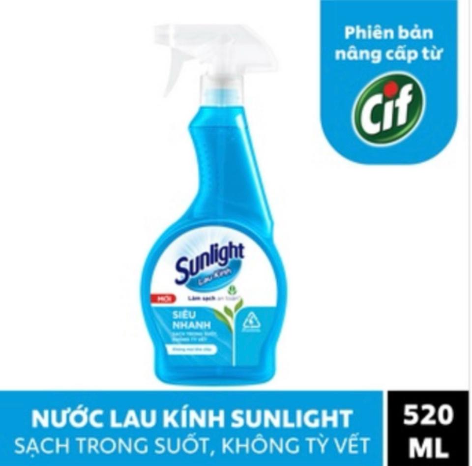62674330-Sunlight nước lau kính Siêu nhanh 520ml/12chai Sao chép-duoc-ban-tai-Bé Chân 😘😘😘