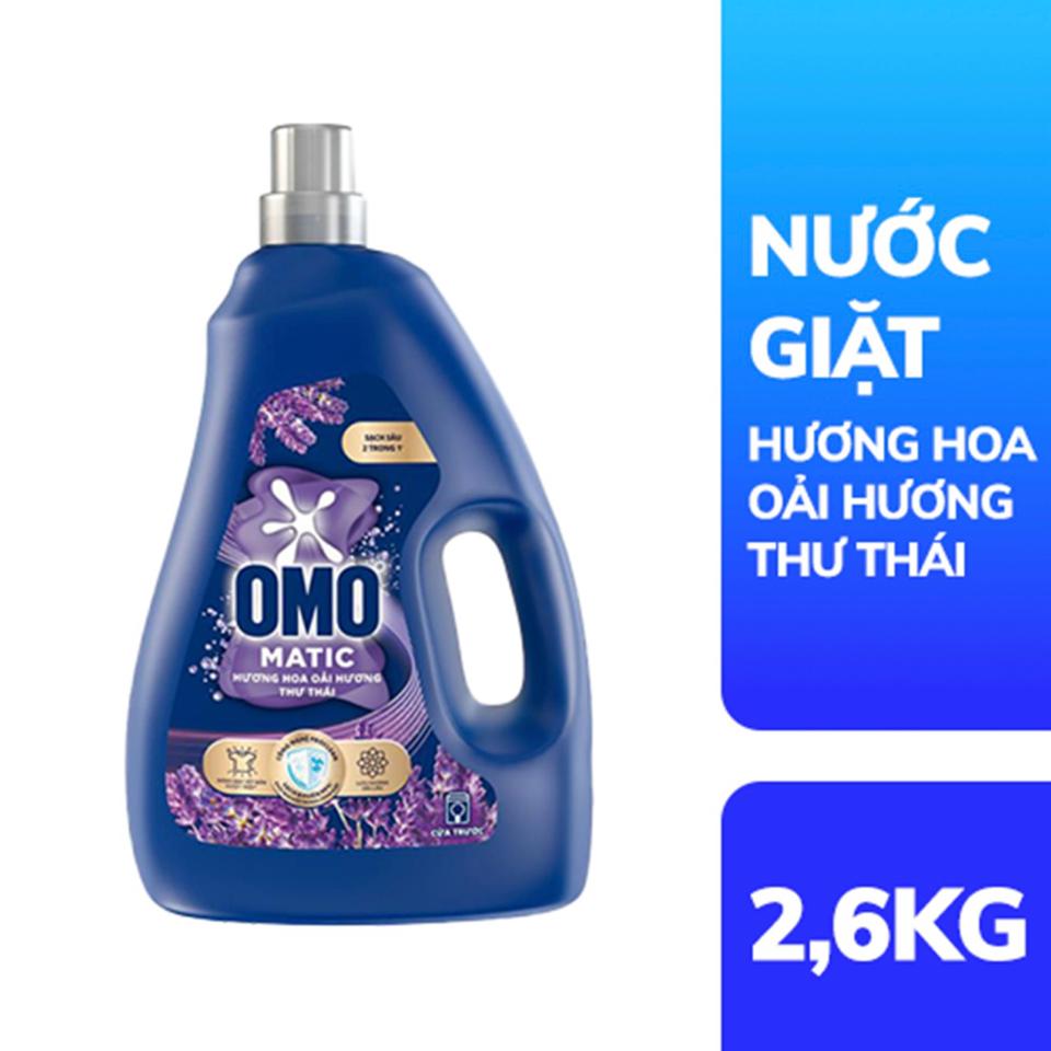 64991165-Omo NG máy giặt cửa trước hương hoa oải hương thư thái 2,6kg/4chai-duoc-ban-tai-Bé Chân 😘😘😘