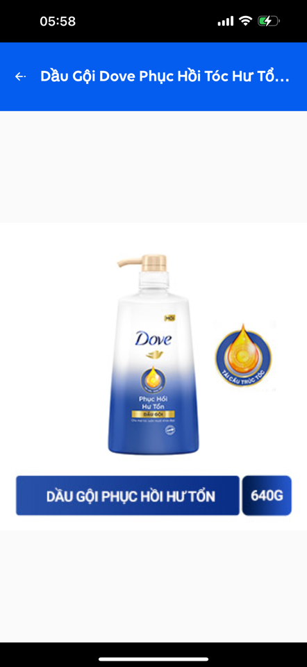 64323981-Dove dg phục hồi hư tổn 640g/8chai-duoc-ban-tai-Bé Chân 😘😘😘