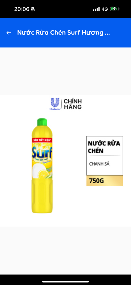 62756068-Surf nrc hương chanh sả 750g/20chai-duoc-ban-tai-Thanh Unilever 1