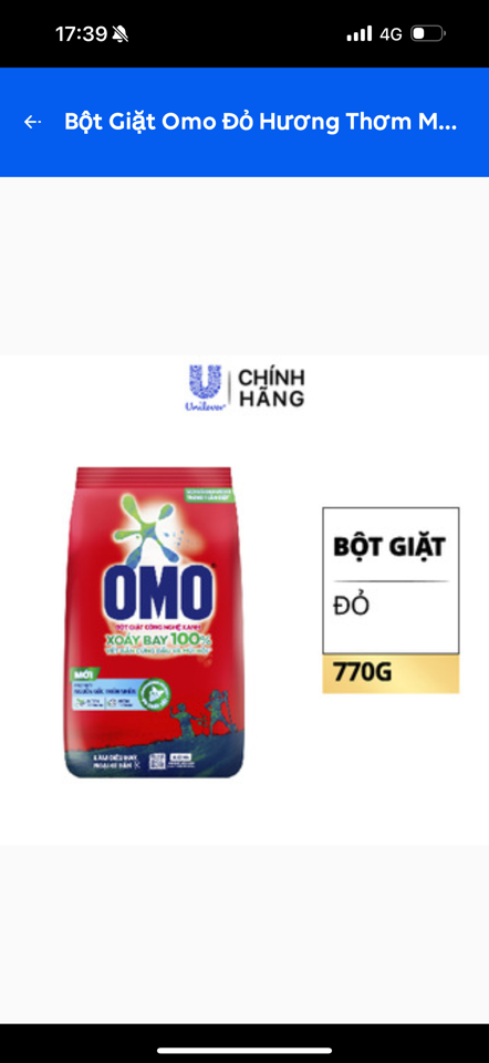 64762494-Omo bg đỏ hương thơm mát 770g/18gói-duoc-ban-tai-Thanh Unilever 1
