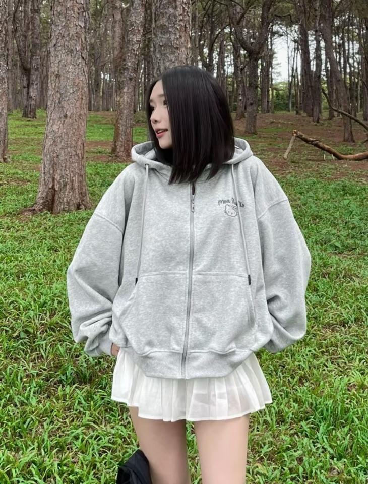  Áo Hoodie Zip Hello Kitty-duoc-ban-tai-Cunnei