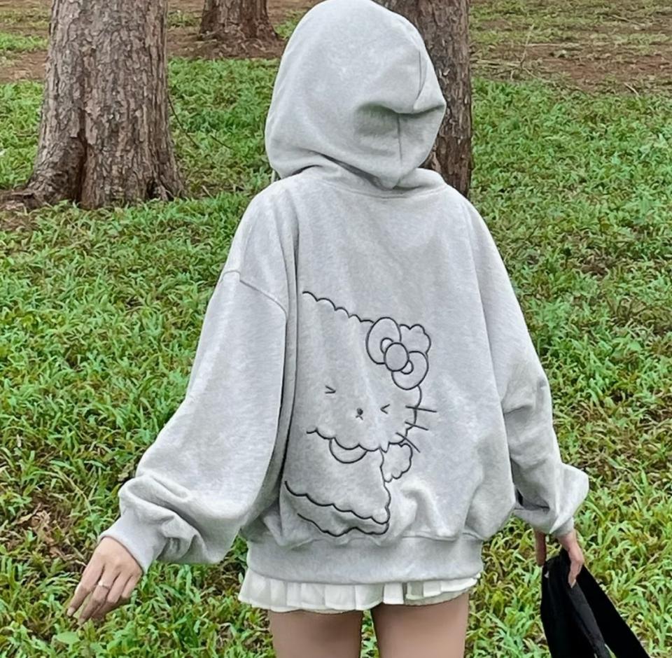  Áo Hoodie Zip Hello Kitty-duoc-ban-tai-Cunnei