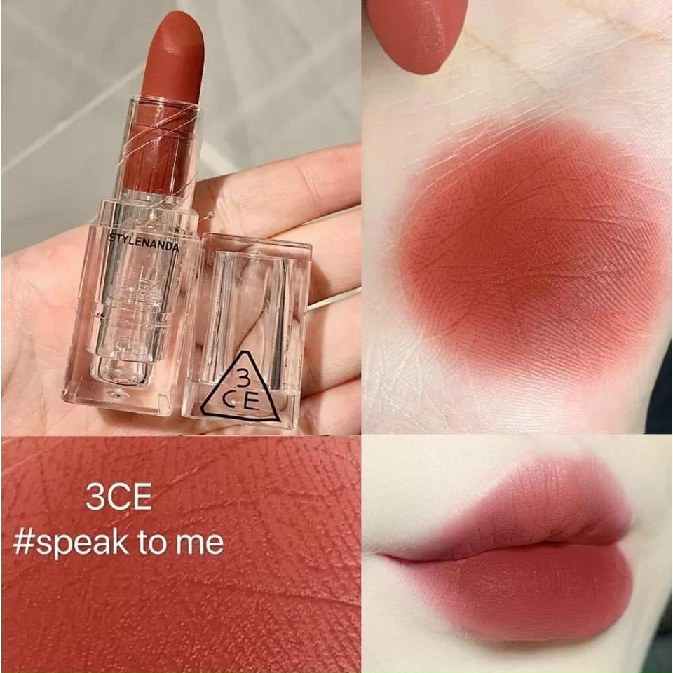 Son thỏi 3CE Speak To Me Soft Matte Lipstick Màu Đỏ Đất-duoc-ban-tai-T&T