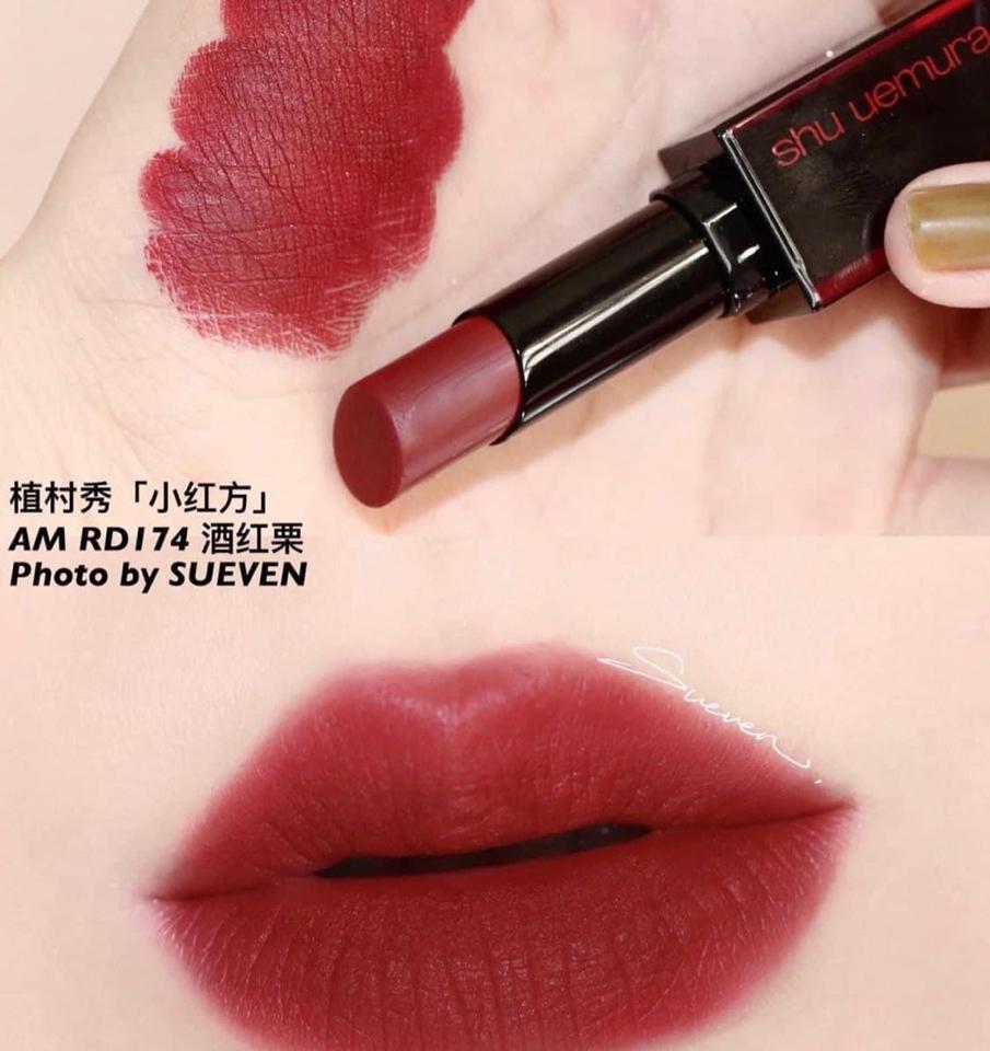 Son Shu Amplified RD 174 Màu Đỏ Đậm Dòng Vỏ Đen-duoc-ban-tai-T&T COSMETIC