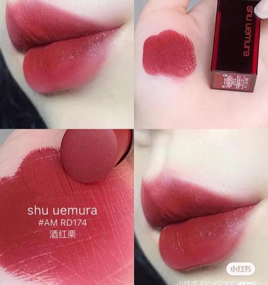 Son Shu Amplified RD 174 Màu Đỏ Đậm Dòng Vỏ Đen-duoc-ban-tai-T&T COSMETIC