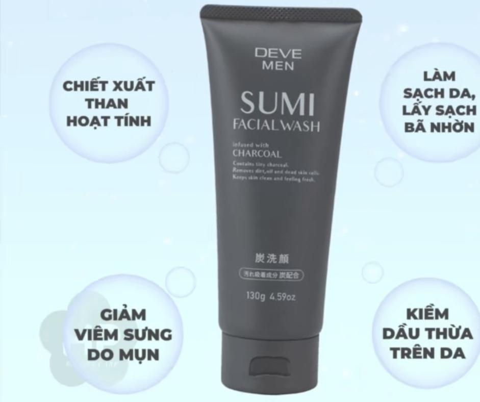 Sữa rữa mặt Than hoạt tính Sumi sạch mụn kháng viêm 130g-duoc-ban-tai-ĐĂNG DUY BEAUTY SHOP