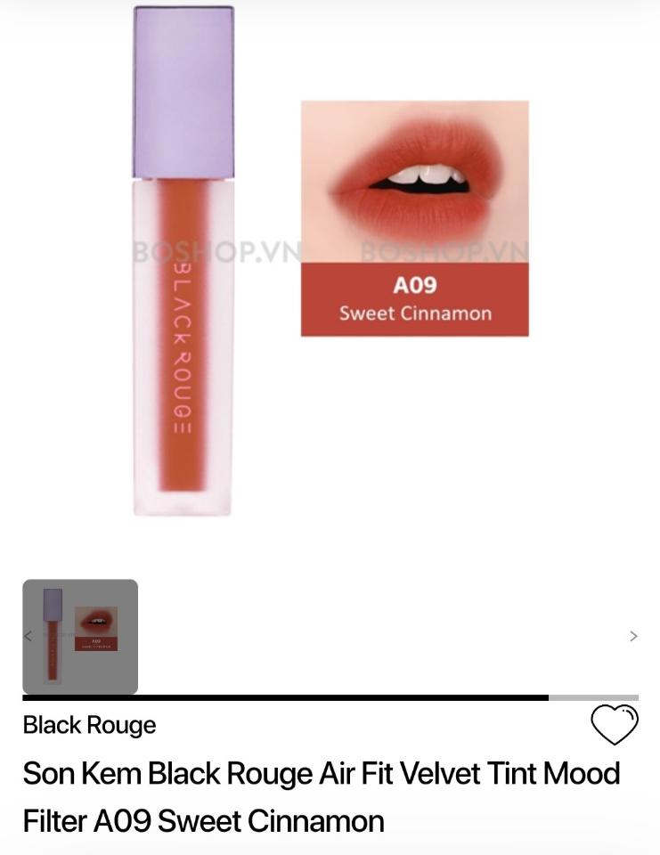 Son kem lì Black Rouge hương Cherry-duoc-ban-tai-ĐĂNG DUY BEAUTY SHOP