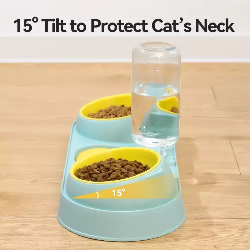 Bát ăn đôi kièm bình ROJECO-duoc-ban-tai-CHÚ MÈO BÉO PETSTORE