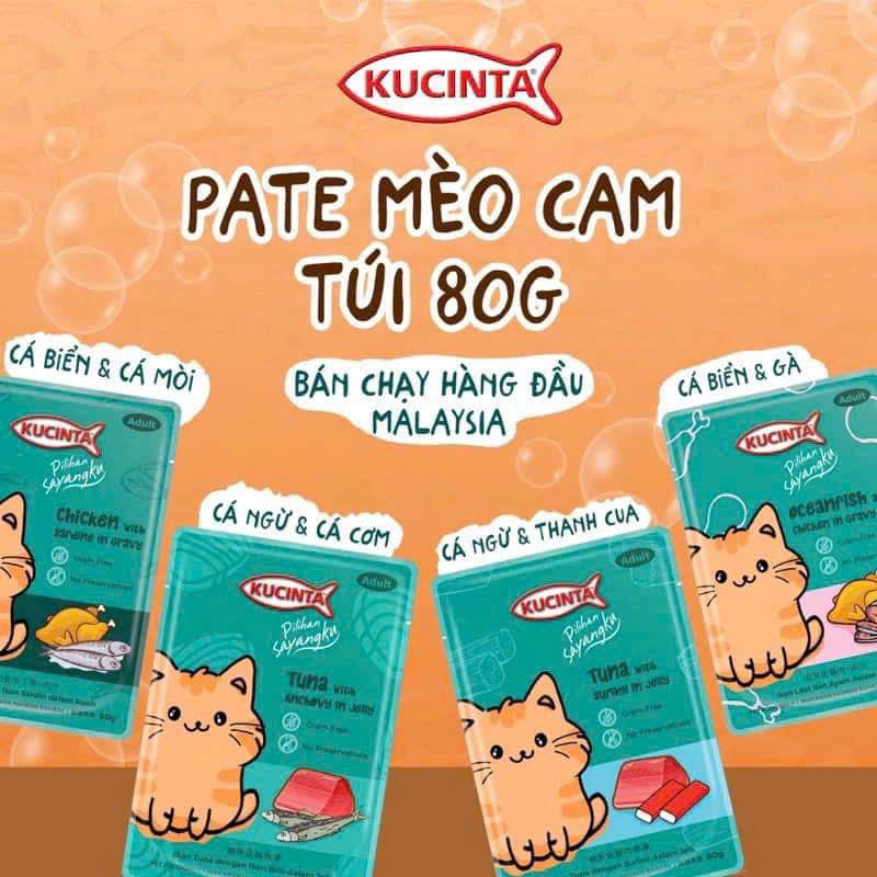 Pate Kucinta gói 80G-duoc-ban-tai-CHÚ MÈO BÉO PETSTORE