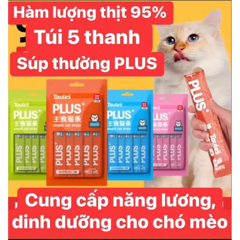 Soups thưởng Taules Plus gói 5 thanh-duoc-ban-tai-CHÚ MÈO BÉO PETSTORE