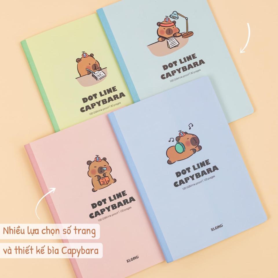 Vở KLong hình Capybara B5 120trang kẻ ngang ĐL 100GSM-duoc-ban-tai-Trạm Học Tập Miss Trinh