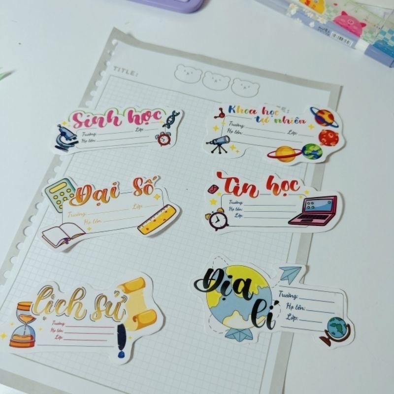 Set 20 nhãn vở in theo môn học cấp 1-2-3 -duoc-ban-tai-Trạm Học Tập Miss Trinh