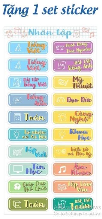 Set 20 nhãn vở in theo môn học cấp 1-2-3 -duoc-ban-tai-Trạm Học Tập Miss Trinh