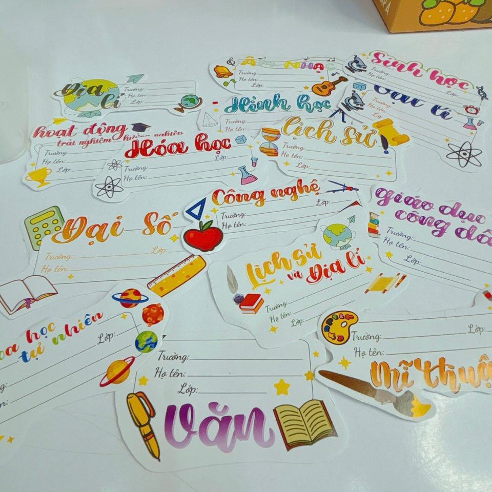 Set 20 nhãn vở in theo môn học cấp 1-2-3 -duoc-ban-tai-Trạm Học Tập Miss Trinh